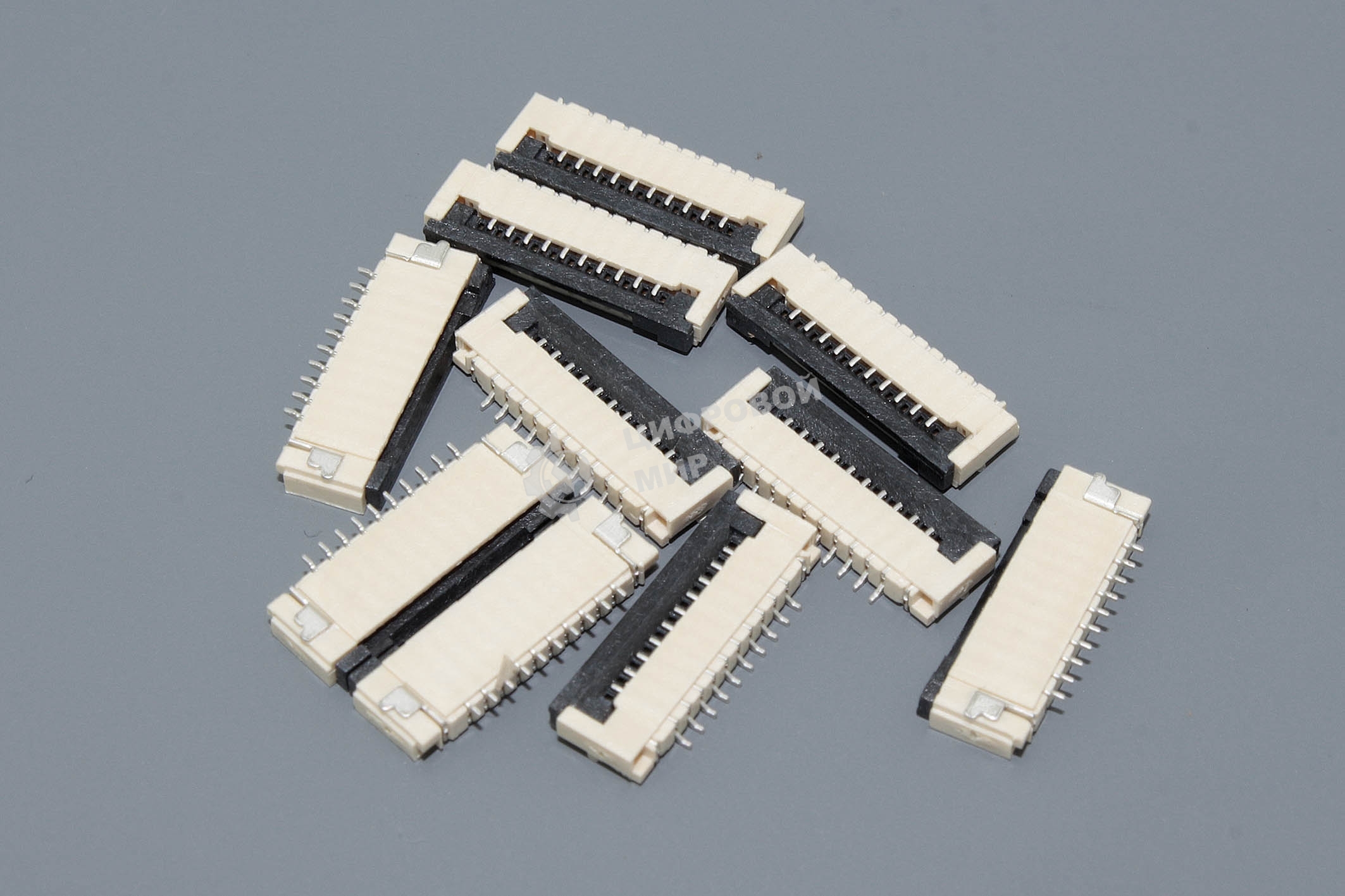 Разъем FPC Flip-Lock 1010-10RLGF 10 pin высота 1мм шаг 1мм 10 шт