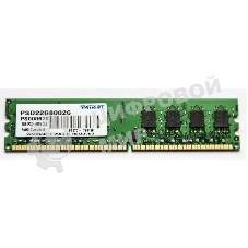 Оперативная память Patriot, DDR2, 2GB (1x2 GB), 800 MHz, CL6, DIMM
