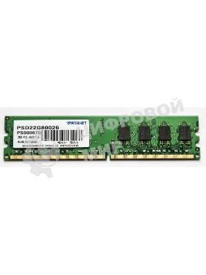 Оперативная память Patriot, DDR2, 2GB (1x2 GB), 800 MHz, CL6, DIMM