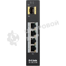 Коммутатор D-Link DIS-100G-5PSW/A1A Промышленный неуправляемый коммутатор с 4 портами 10/100/1000Base-T, 1 портом 1000Base-X SFP, функцией энергосбере