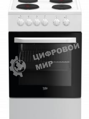 Плита электрическая Beko FFSS56000W белый, конфорок 4 шт, духовка 60 л, 50 см x 85 см x 60 см
