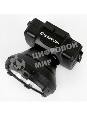 Фонарь ULTRAFLASH LED5362налобн аккум 220в черный 7led 2 реж пласт бокс