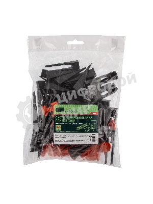 Система выравнивания плитки Сибртех (СВП), комплект: зажимы, клинья (40/40 шт) в пакете