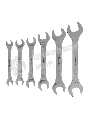 Набор ключей рожковых Matrix, 6 х 32 мм, 12 шт., CrV, хромированные