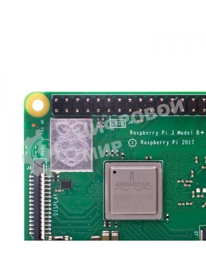 Микрокомпьютер Raspberry Pi 3 Model B+ Retail, 1GB RAM, Cortex-A53 (ARMv8) 64-bit SoC @ 1.4GHz Broadcom BCM2837B0 CPU, WiFi, Bluetooth, 40-pin extended GPIO, 4x USB 2.0, HDMI, CSI camera port, DSI displ.port, MicroSD port (137-3331) , (БП и корпус покупается отдельно),
