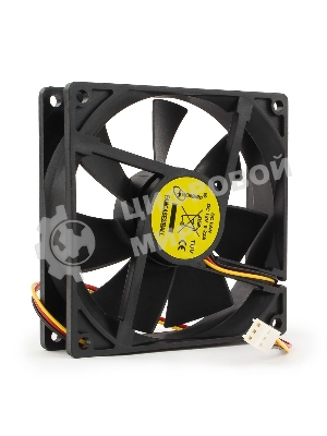 Вентилятор для корпуса Gembird черный, 90 мм, 2500 об/мин, 26 дБ, 3 pin
