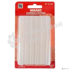 Клеевые стержни Rexant, Ø11 мм, 100 мм, прозрачные, 12 шт., блистер