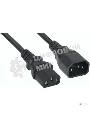 Комплект кабелей Filum FL-PC-C13/C14-C1-1.0-BK 5шт, ПВС-АП 3х1.0 С13 - C14, 220/250В, 10А, чёрный, 1м