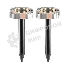 Набор отпугивателей кротов с садовым фонариком (R20*2 камень) Rexant