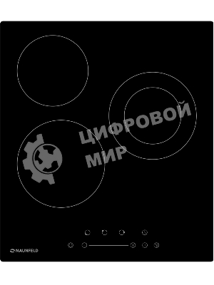 Варочная электрическая панель Maunfeld EVCE.453.D-BK, конфорок: 3 шт., стеклокерамика, независимая, черный