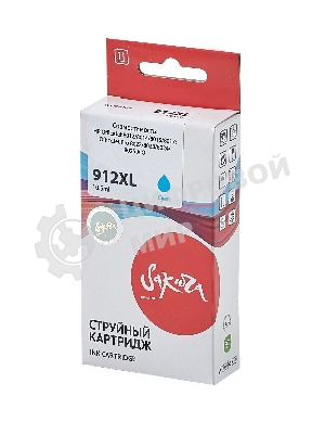 Картридж струйный Sakura 3YL81AE (№912XL Cyan) для HP, голубой, 10,5 мл., 825 к.