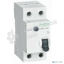 Выключатель автоматический дифференциального тока 2п (1P+N) C 10А 30мА тип AC 4.5кА City9 Set 230В SE C9D34610