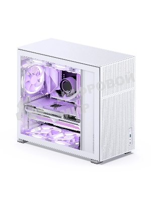 Компьютерный корпус без блока питания Case JONSBO D41 MESH, Midi-Tower, TG, no fan, 1xUSB-A 3.2 + 1xUSB-C 3.2, ATX, mATX белый