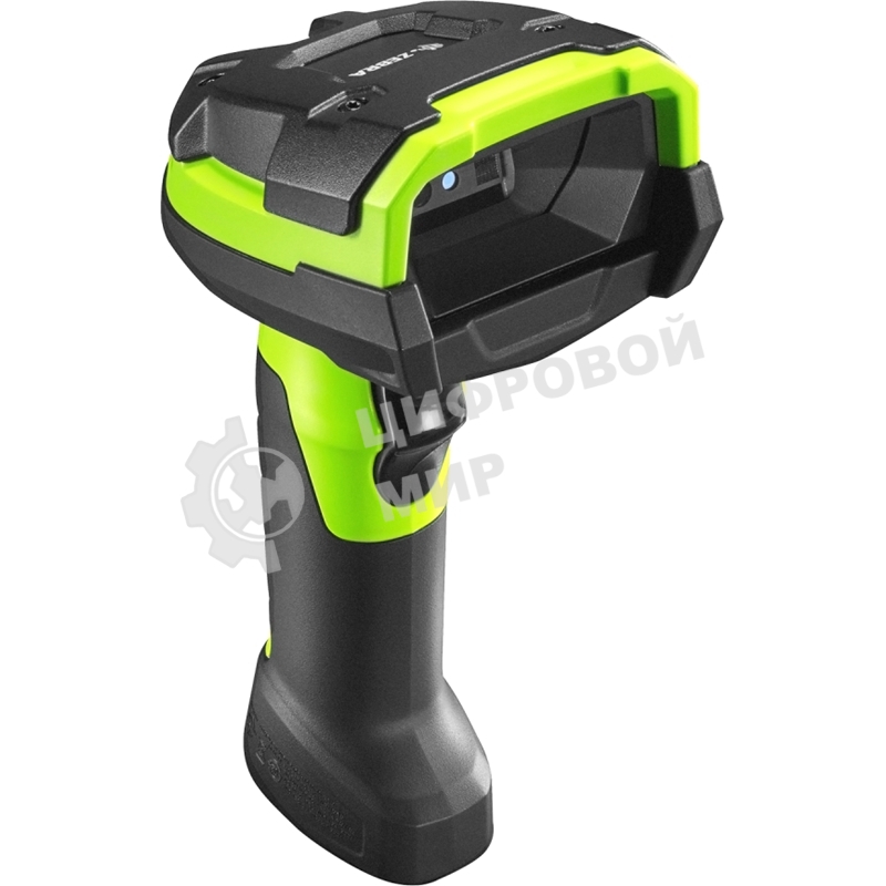 Сканер штрих-кода ручной Zebra DS3608 (DS3608-ER3U4602ZVW) 2D Imager (дальнобойный), проводной, USB, RS-232 (COM порт, Serial), зеленый/черный