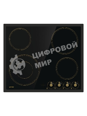 Варочная поверхность Gorenje EC642CLB, конфорок: 4 шт., стеклокерамика, независимая, черный