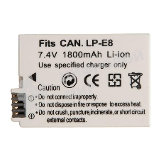 Аккумуляторная батарея для фотоаппарата Canon EOS 550D 7,4V 1800mAh Li-ion