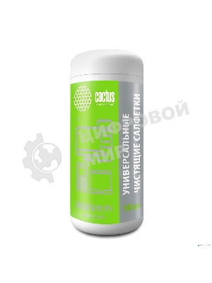 Салфетки влажные Cactus CS-ASC100 антибактериальные (100 лист.) спиртовые