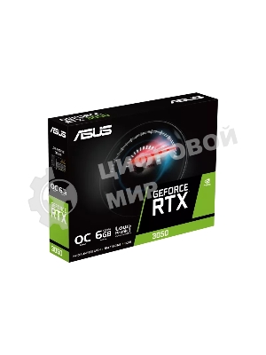 Видеокарта ASUS RTX 3050 6Gb RTX 3050-O6G-LP-BRK PCIE16 RTX 3050,DVI,HDMI,DP,6G,D6