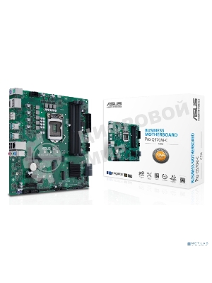 Материнская плата ASUS Pro Q570M-C/CSM, LGA1200, Intel Q570, 4xDDR4, 6xSATA, 2xM.2, 1xPCIe 4.0/3.0 x16, 2xPCIe 3.0 x1, 2xDisplayPort, 1xHDMI, 1x 1Gb LAN, 4xUSB 3.2 Gen 2 (Type-A), 2xUSB 2.0 (Type-A), 3x3.5 мм, 7.1, mATX