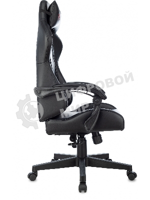 Кресло Бюрократ Zombie GAME TETRA черный/карбон, экокожа, 120 кг, механизм качания