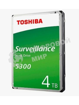 Жесткий диск Toshiba HDD SATA3 4Tb Surveillance S300 (SMR) 5400 256Mb (analog HDWT740UZSVA)
