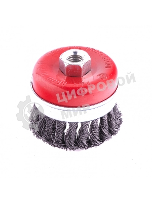 Щетка Matrix для УШМ Heavy Duty, 80 мм, М14, Чашка, крученая проволока 0,5 мм
