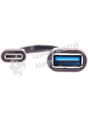Кабель-адаптер Type-Cm --> USB 3.0 Af, OTG, 1,5A, 5,0Gbps, Alum grey 0,2m Telecom (TC409M)