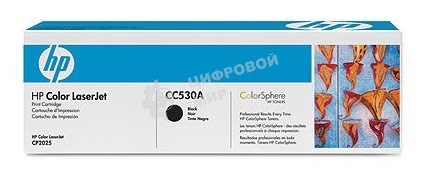 Картридж лазерный HP CC530A черный для LJ CP2025/CM2320 3500 стр.