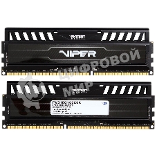 Оперативная память Patriot Viper 3, DDR3, 16GB (2x8 GB), 1600 MHz, CL10, DIMM, радиатор, черный