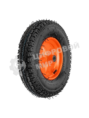 Колесо пневм. Palisad усилен. шина 8PR, 4.00-8 D400мм, подш. внут. диам. 20мм, длина оси 90 мм