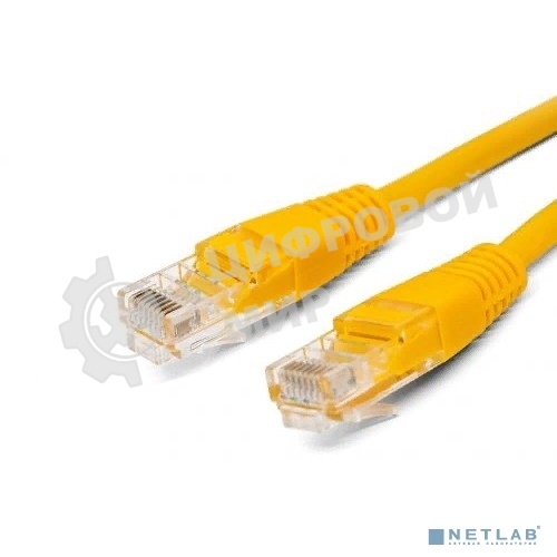Кабель патч-корд, Filum FL-U5-C-1M-Y U/UTP 5e cat. 1м, 26AWG(7x0.16 мм), чистая медь, PVC, жёлтый