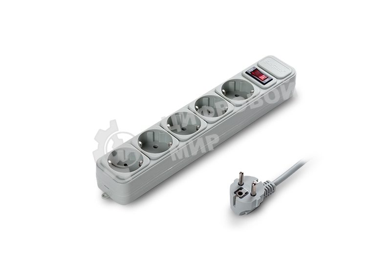 Сетевой фильтр Exegate SP-5-5G (5 розеток, 5 м, евровилка, серый)