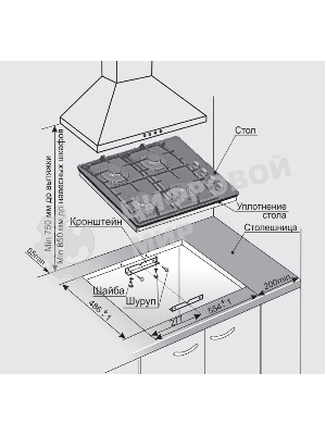 Газовая варочная панель Gefest СВН 2230 К12