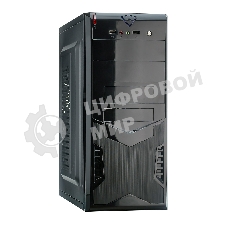 Компьютерный корпус ExeGate EX280389RUS Miditower ExeGate CP-604 Black, ATX, (CP500W, 80мм), 2хUSB, Audio