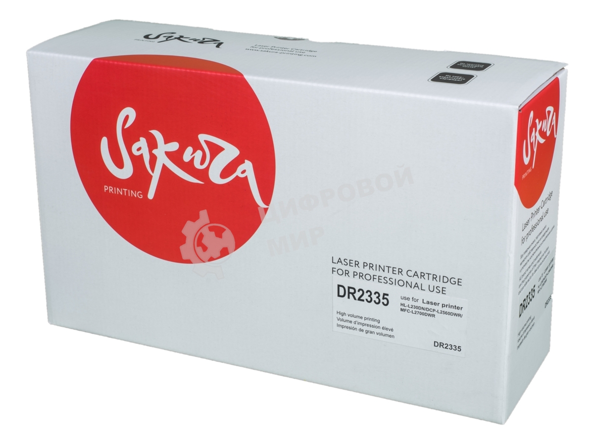 Фотобарабан Sakura DR2335 для Brother HL-L2300DR, HL-L2340DWR, HL-L2360DNR, HL-L2365DWR, DCP-L2500DR, DCP-L2520DWR, DCP-L2540DNR, DCP-L2560DWR, MFC-L2700DWR, MFC-L2720DWR, MFC-L2740DWR, 12 000 к