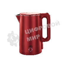 Чайник электрический Добрыня DO-1245R 1.8 л, 2000 Вт, двойная стенка пл/нжс красный
