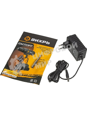 Дрель-шуруповерт Вихрь ДА-18Л-2КУ/Б, 18 В, 2 Ач, 45 Нм, щеточный