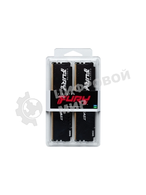 Оперативная память Kingston Fury Beast, DDR5, 64GB (2x32GB), 5600MHz, CL40, DIMM, радиатор, черный