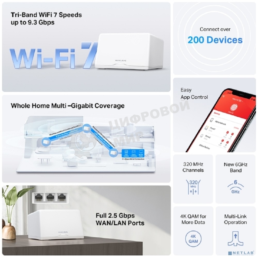 Mesh-система Mercusys Halo H47BE(2-pack)