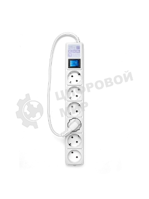 Сетевой фильтр PowerCube Фильтр-удлинитель (SPG(5+1)-16B-0,5M) 6 розеток, 0,5 м,16А/3,5 кВт, белый