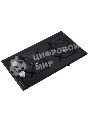 Газовая варочная панель Maunfeld EGHG.32.2CB/G, 2 конфорки, закаленное стекло, черный