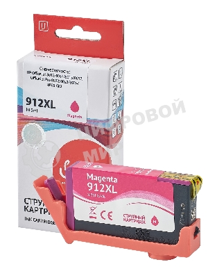 Картридж струйный Sakura 3YL82AE (№912XL Magenta) для HP, пурпурный, 10,5 мл., 825 к.