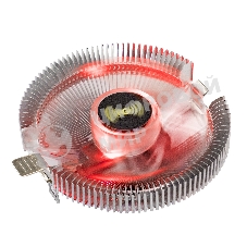 Кулер для процессора ExeGate Wizard EE91-RED серебристый, 90 мм, алюминий, 2200 об/мин, 22 дБ, 3 pin, 75 Вт, 50 мм