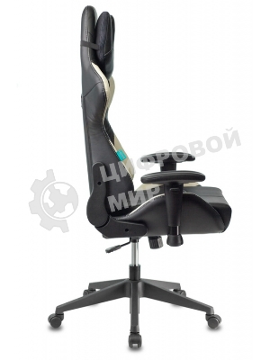 Кресло Бюрократ VIKING 5 AERO WHITE черный/белый, экокожа, 120 кг, механизм качания