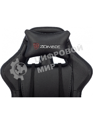 Кресло Бюрократ Zombie GAME TETRA черный/карбон, экокожа, 120 кг, механизм качания