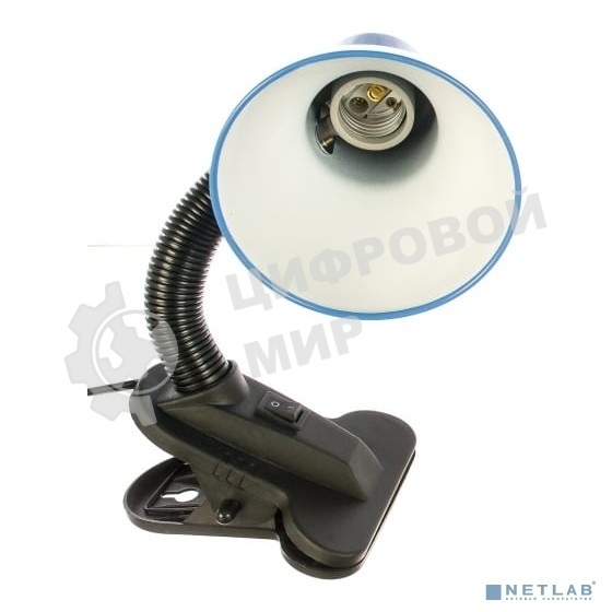 Светильник UF-320P С06 настол. прищепка 230В 60Вт E27 ЛОН син. Ultraflash 12372