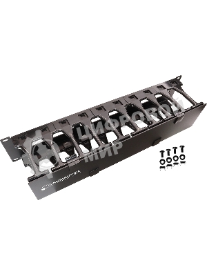 Кабельный органайзер горизонтальный Lanmaster LAN-ORG-PF/S-2U односторонний пальцы 2U шир.:19