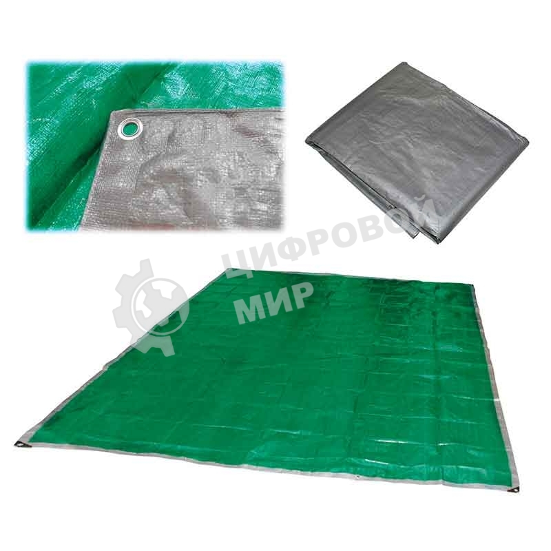 Тент хозяйственный универсальный Ecos T-3*4 размер: 3*4 м, плотность: 60г/м2