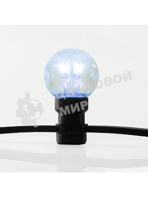 Гирлянда Neon-night LED Galaxy Bulb String 10м, черный каучук, 30 лампx6 LED синий, влагостойкая IP65