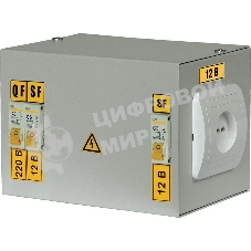 Ящик с понижающим трансформатором ЯТП 0.25 220/36B (2 авт. выкл.) IEK MTT12-036-0250